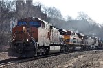 Westbound manifest exits the siding